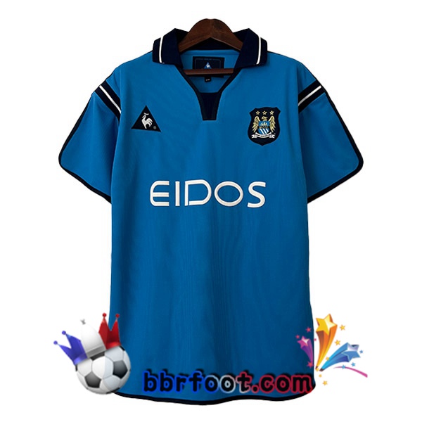 Maillot Foot Manchester City Retro Domicile Bleu 2001-2002