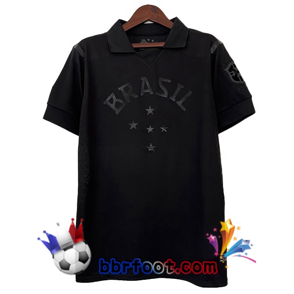 Maillot Foot Bresil Retro Third Noir 2013-2014