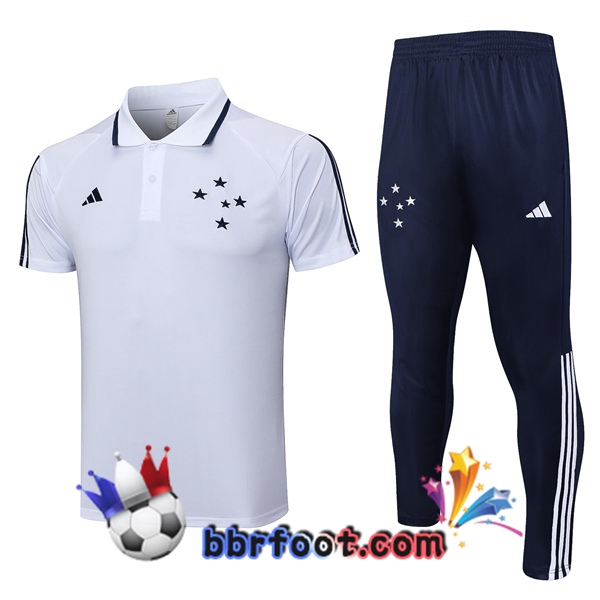 Polo Foot Cruzeiro EC + Pantalon Blanc 2023/2024