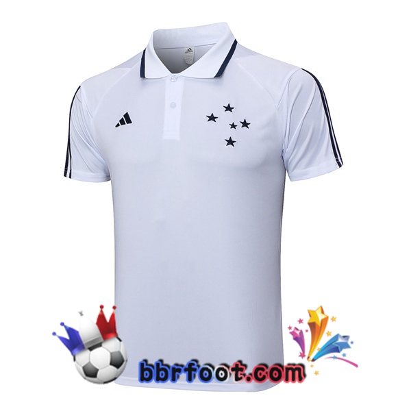 Polo Foot Cruzeiro EC Blanc 2023/2024