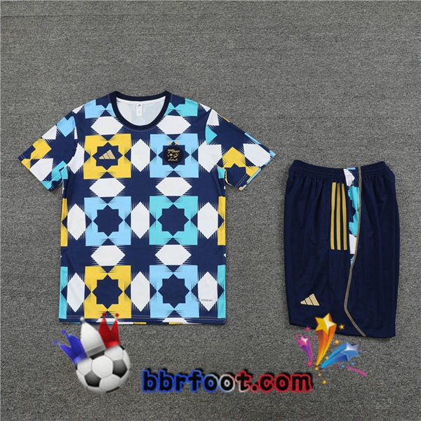 Training T-Shirts Algerie + Shorts Blanc Bleu 2023/2024