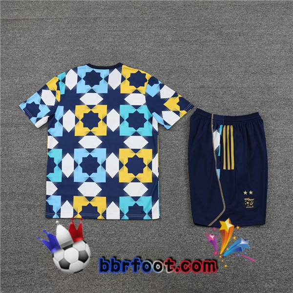 Training T-Shirts Algerie + Shorts Blanc Bleu 2023/2024