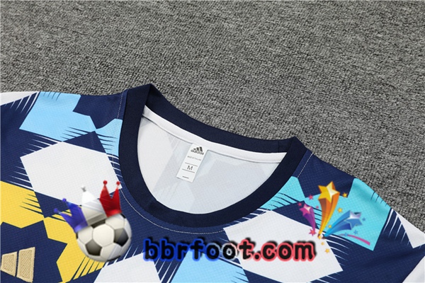 Training T-Shirts Algerie + Shorts Blanc Bleu 2023/2024