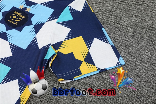 Training T-Shirts Algerie + Shorts Blanc Bleu 2023/2024
