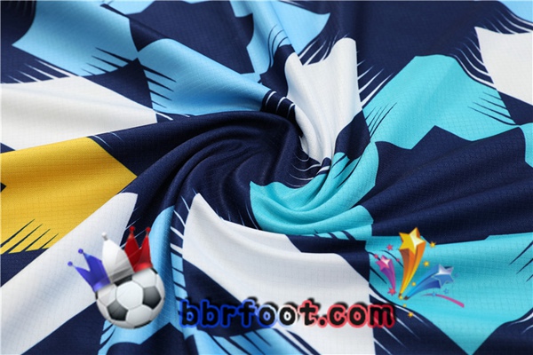 Training T-Shirts Algerie + Shorts Blanc Bleu 2023/2024