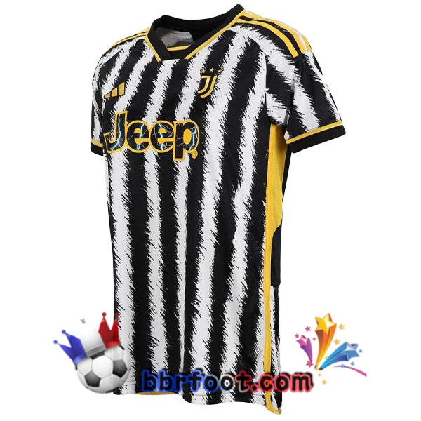Maillot Foot Juventus Femme Domicile Noir Blanc 2023/2024