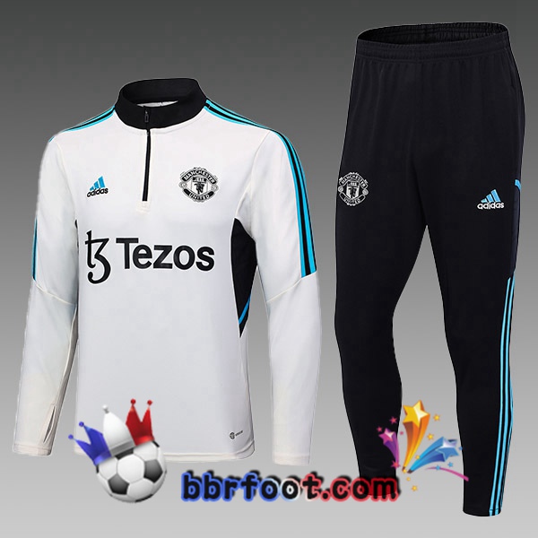 Survetement Foot Manchester United Enfant Blanc 2023/2024