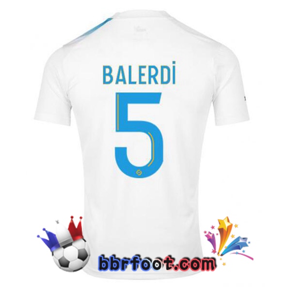 Maillot Foot Marseille OM (BALERDI 5) Édition 30e Anniversaire Blanc Bleu 2022/2023