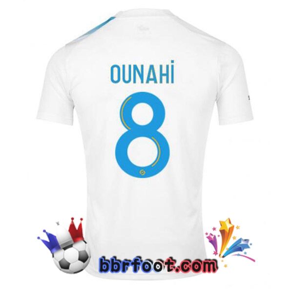 Maillot Foot Marseille OM (OUNAHI 8) Édition 30e Anniversaire Blanc Bleu 2022/2023