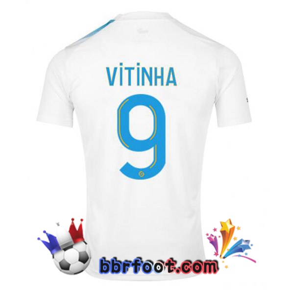 Maillot Foot Marseille OM (VITINHA 9) Édition 30e Anniversaire Blanc Bleu 2022/2023