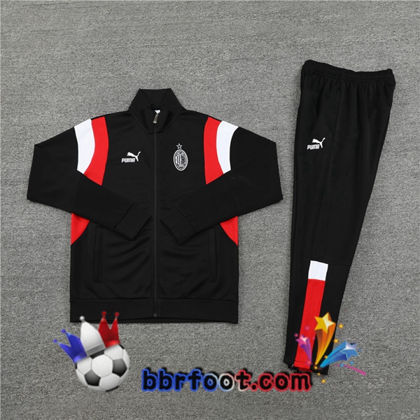 Veste Survetement Foot AC Milan Noir 2023/2024