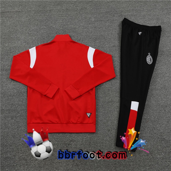 Veste Survetement Foot AC Milan Rouge 2023/2024