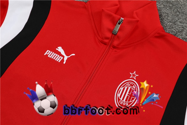 Veste Survetement Foot AC Milan Rouge 2023/2024