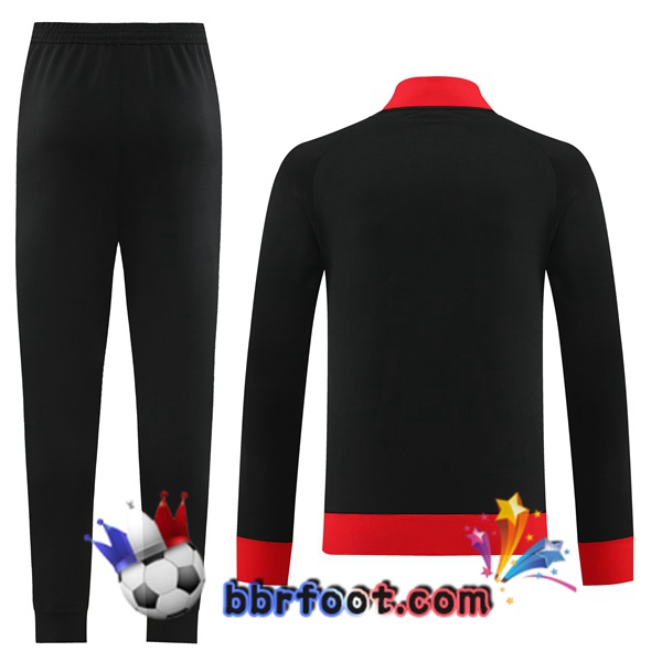 Veste Survetement Foot AC Milan Noir 2023/2024