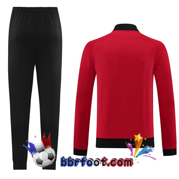 Veste Survetement Foot AC Milan Rouge 2023/2024