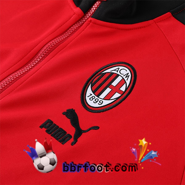 Veste Survetement Foot AC Milan Rouge 2023/2024