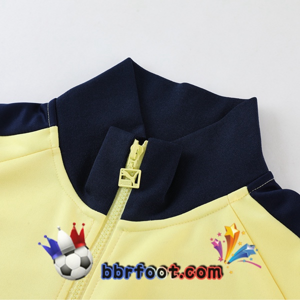 Veste Survetement Foot Manchester City Jaune 2023/2024