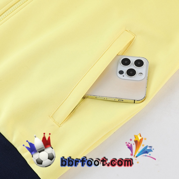 Veste Survetement Foot Manchester City Jaune 2023/2024