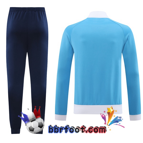 Veste Survetement Foot Manchester City Bleu 2023/2024
