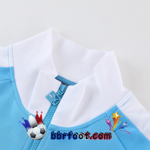 Veste Survetement Foot Manchester City Bleu 2023/2024