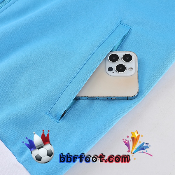 Veste Survetement Foot Manchester City Bleu 2023/2024