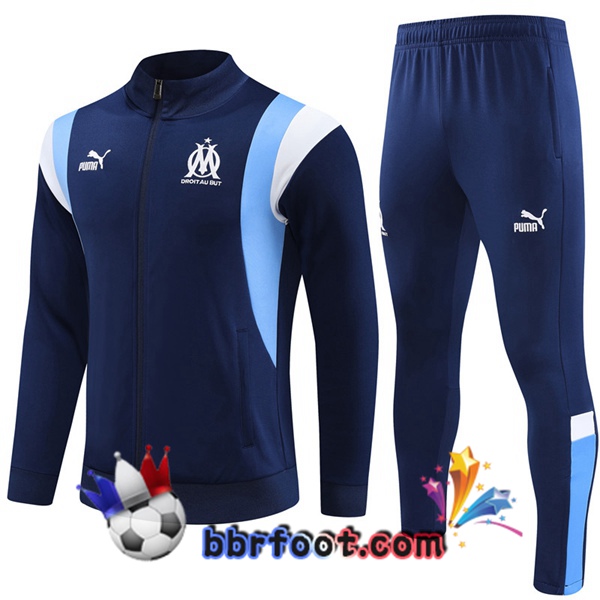 Veste Survetement Foot Marseille OM Bleu Royal 2023/2024