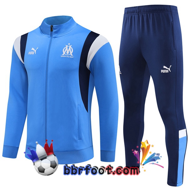 Veste Survetement Foot Marseille OM Bleu 2023/2024