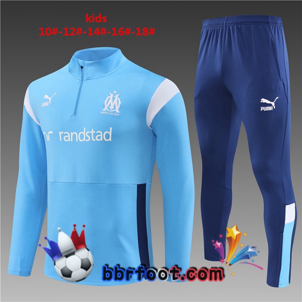 Survetement Foot Marseille OM Enfant Bleu 2023/2024