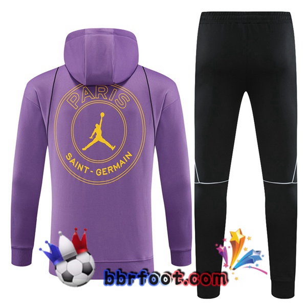 Capuche Survetement Foot JORDAN Paris PSG Pourpre 2023/2024