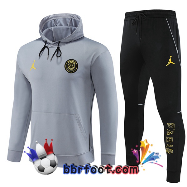 Capuche Survetement Foot JORDAN Paris PSG Gris 2023/2024