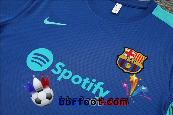 Training T-Shirts FC Barcelone + Shorts Bleu 2023/2024