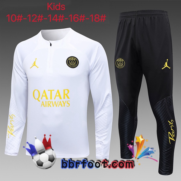 Survetement Foot JORDAN Paris PSG Enfant Blanc 2023/2024