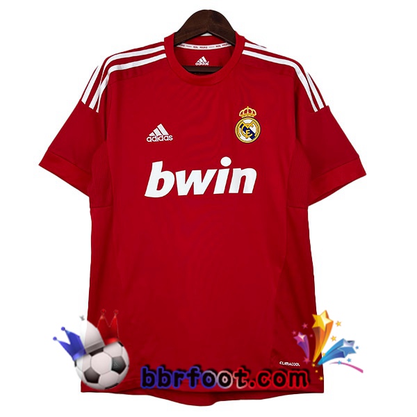 Maillot Foot Real Madrid Retro Third Rouge 2011-2012 Maillot Foot Real Madrid Retro Third Rouge 2011-2012