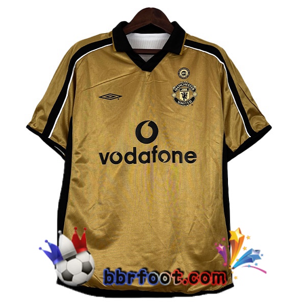 Maillot Foot Manchester United Retro Édition 100e Anniversaire Jaune