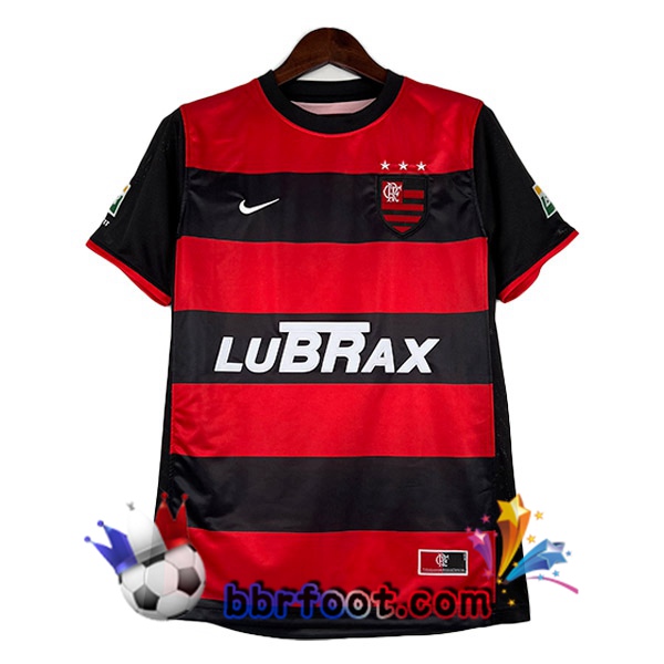 Maillot Foot Flamengo Retro Domicile Rouge Noir 2000-2001