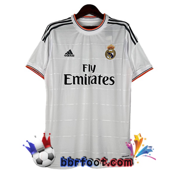 Maillot Foot Real Madrid Retro Domicile Blanc 2013-2014 Maillot Foot Real Madrid Retro Domicile Blanc 2013-2014