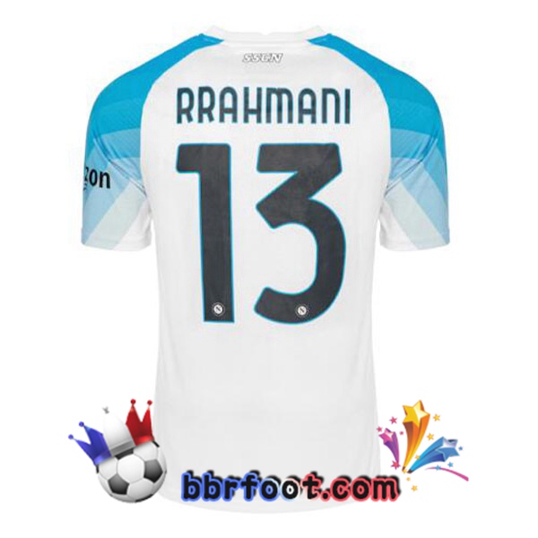 Maillot Foot SSC Naples (Rrahmani 13) Face Game Bleu Blanc 2022/2023