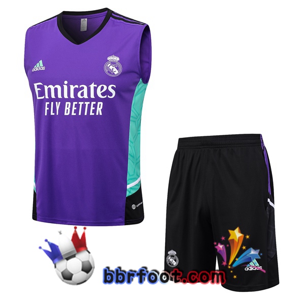 Gilet Foot Real Madrid + Shorts Pourpre 2023/2024