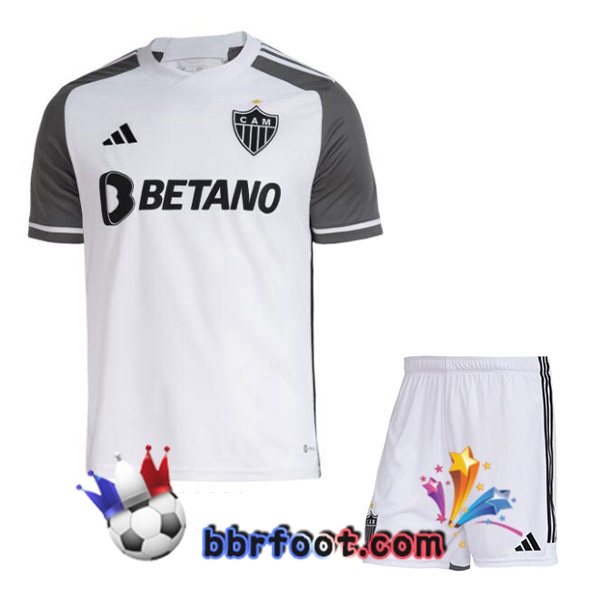 Maillot Foot Atletico Mineiro Enfant Exterieur Blanc Gris 2023/2024