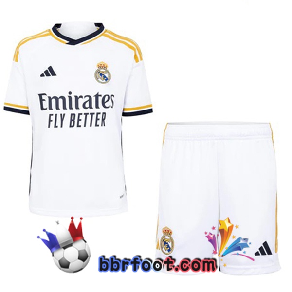 Maillot Foot Real Madrid Enfant Domicile Blanc 2023/2024