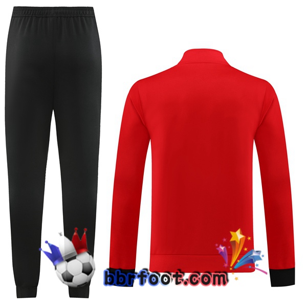 Veste Survetement Foot Manchester United Rouge 2023/2024