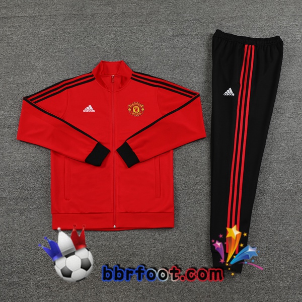 Veste Survetement Foot Manchester United Rouge 2023/2024