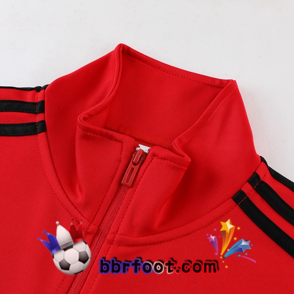 Veste Survetement Foot Manchester United Rouge 2023/2024
