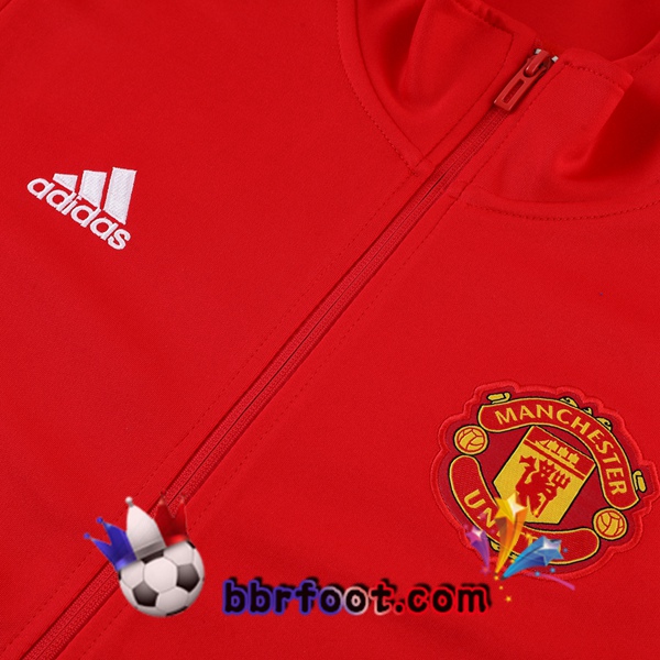Veste Survetement Foot Manchester United Rouge 2023/2024