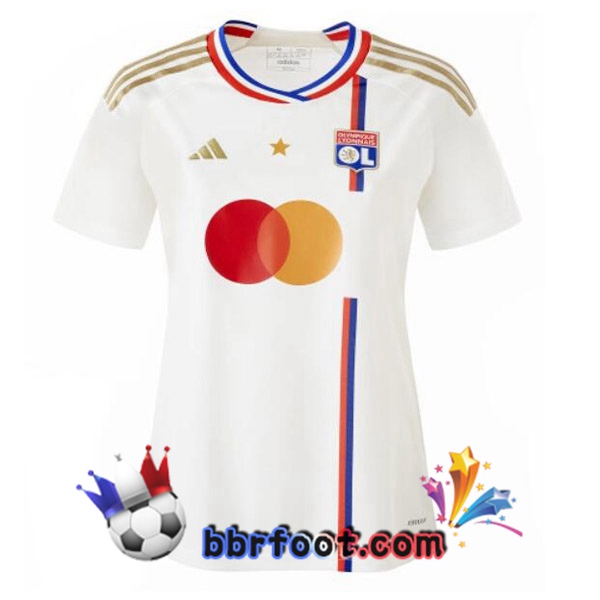 Maillot Foot Lyon OL Femme Domicile Blanc 2023/2024