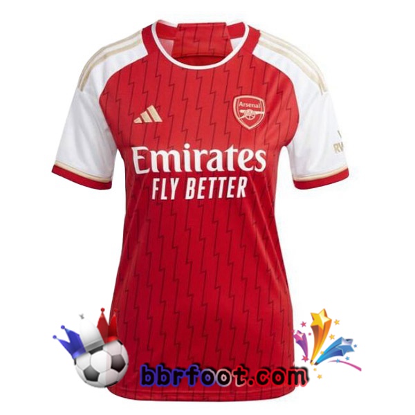 Maillot Foot Arsenal Femme Domicile Rouge Blanc 2023/2024