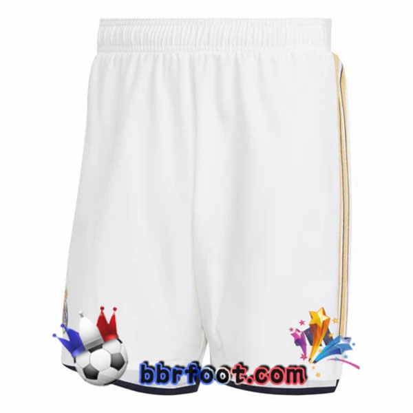 Short Foot Real Madrid Domicile Blanc 2023/2024
