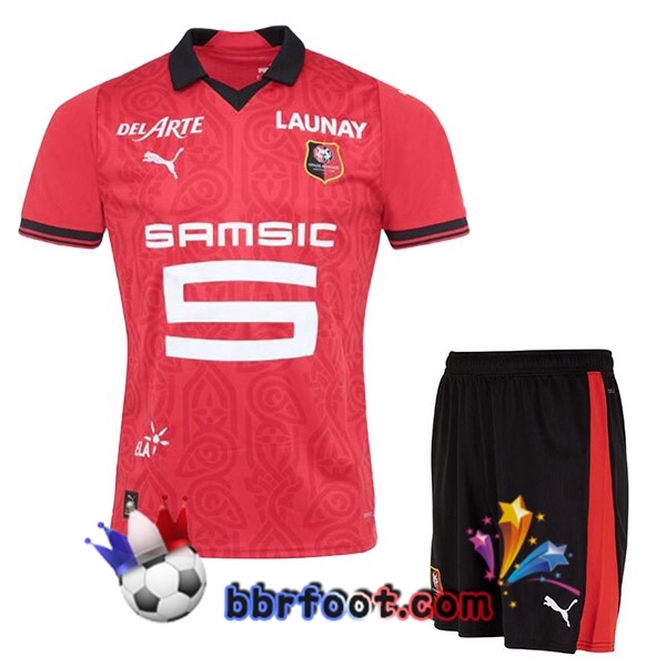 Maillot Foot Stade Rennais Enfant Domicile Rouge 2023/2024
