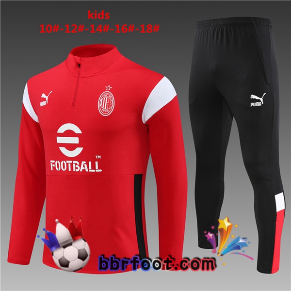 Survetement Foot AC Milan Enfant Rouge 2023/2024