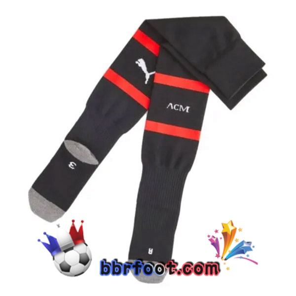 Chaussettes Foot AC Milan Domicile Noir 2023/2024